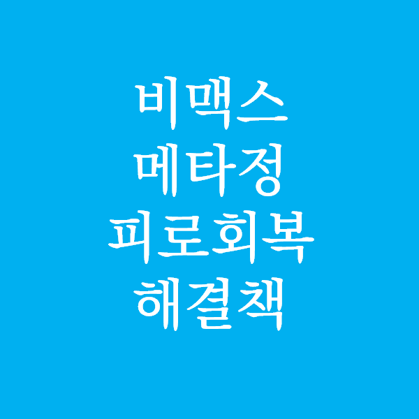  비맥스 메타정 -  중년 체력저하 피로회복 해결책 임팩타민 대체약