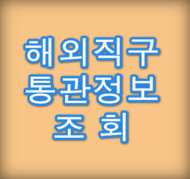 해외직구-통관정보-조회