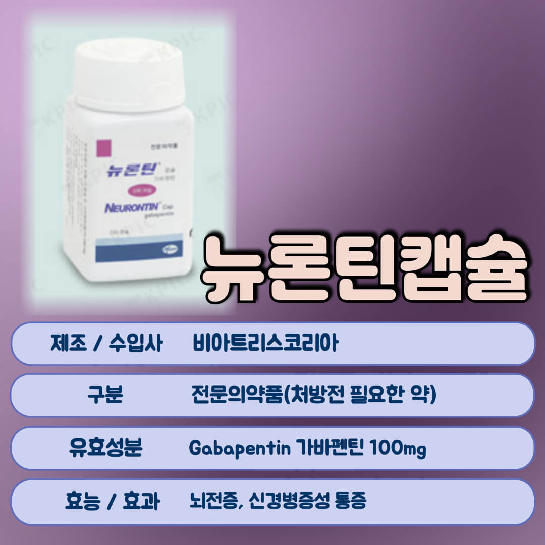 뉴론틴캡슐100mg 개요