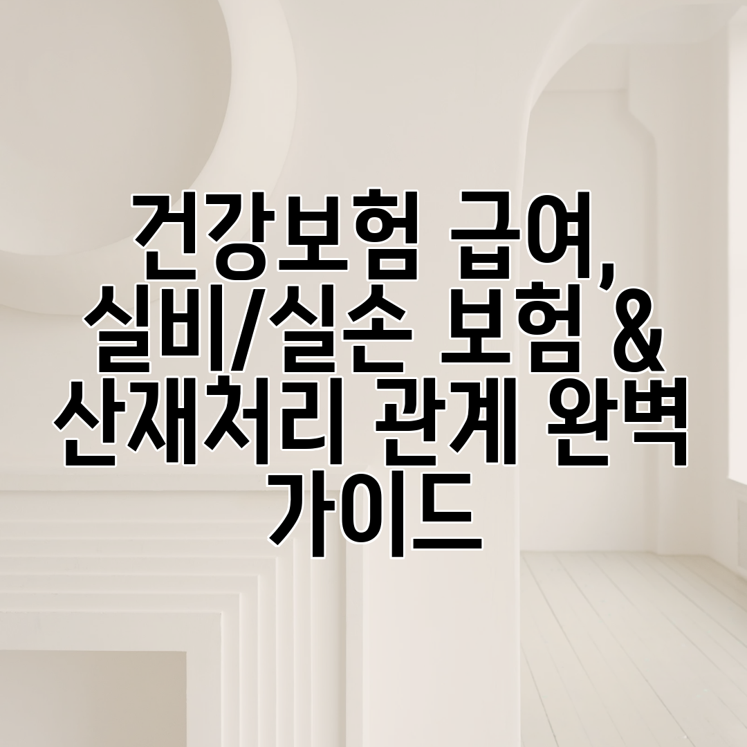 건강보험 급여, 실비실손 보험 &amp; 산재처리 관계 완벽 가이드