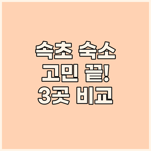 속초 숙소 고민 끝 롯데, 더블루테라