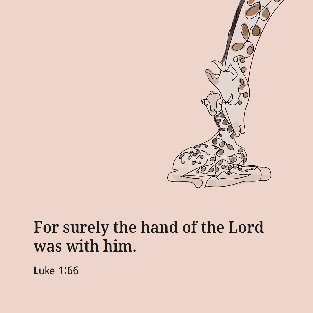 For surely the hand of the Lord was with him. (Luke 1:66)