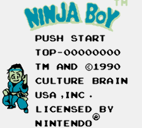  컬처 브레인 (Culture Brain) - 닌자 보이 영문판 Ninja Boy USA & Europe (게임보이 - GB)