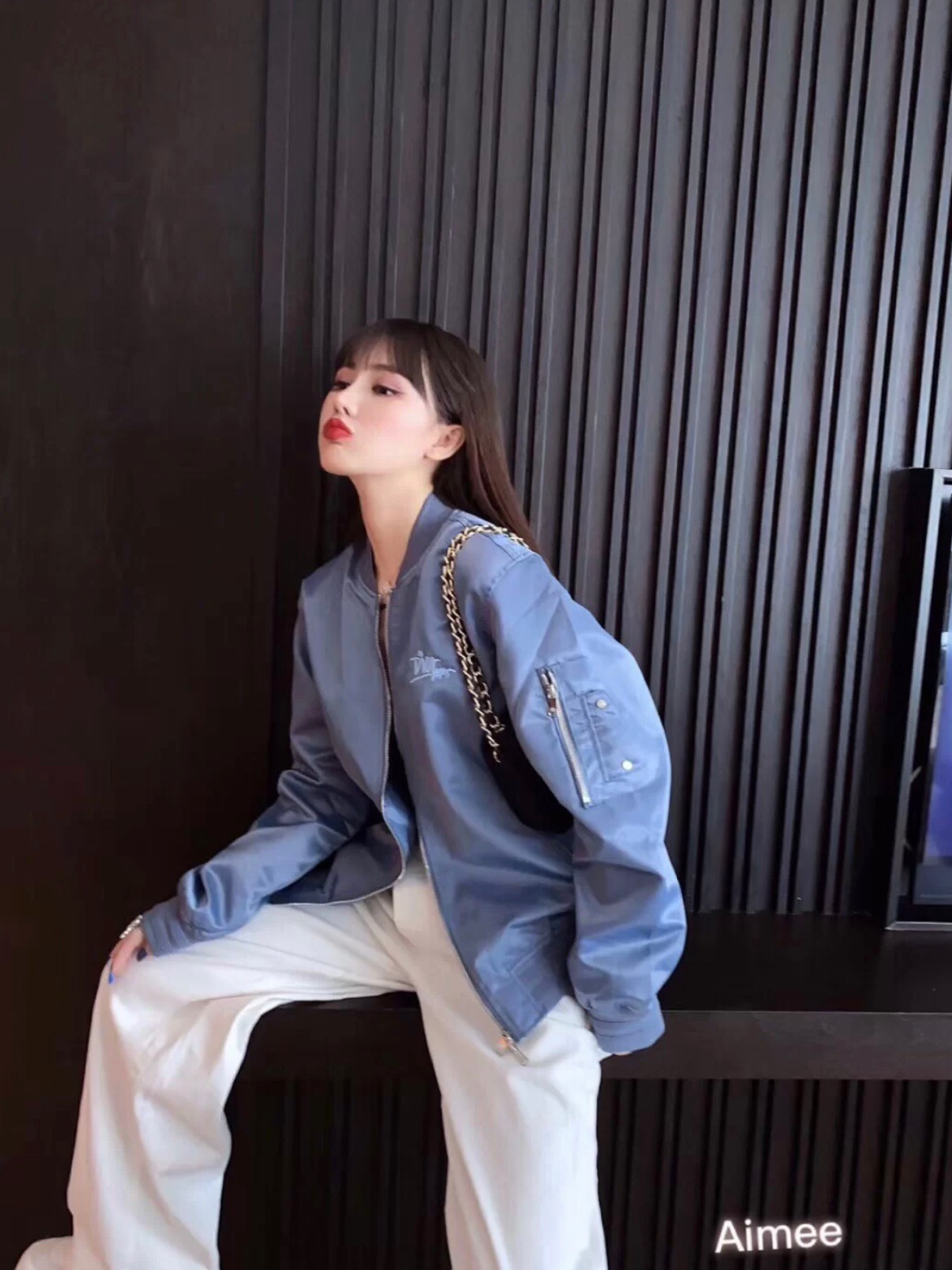  [DIOR x STUSSY] 디올 X 스투시 숀 테크니컬 새틴 트윌 봄버 자켓 943C439D4878_C585 (2 COLOR)