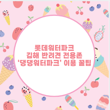 롯데워터파크 김해 반려견 전용존 ‘댕댕워터파크’ 이용 꿀팁