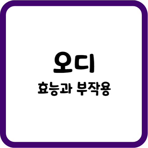 오디의 효능과 부작용