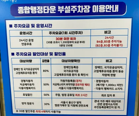 용산구청 주차장
