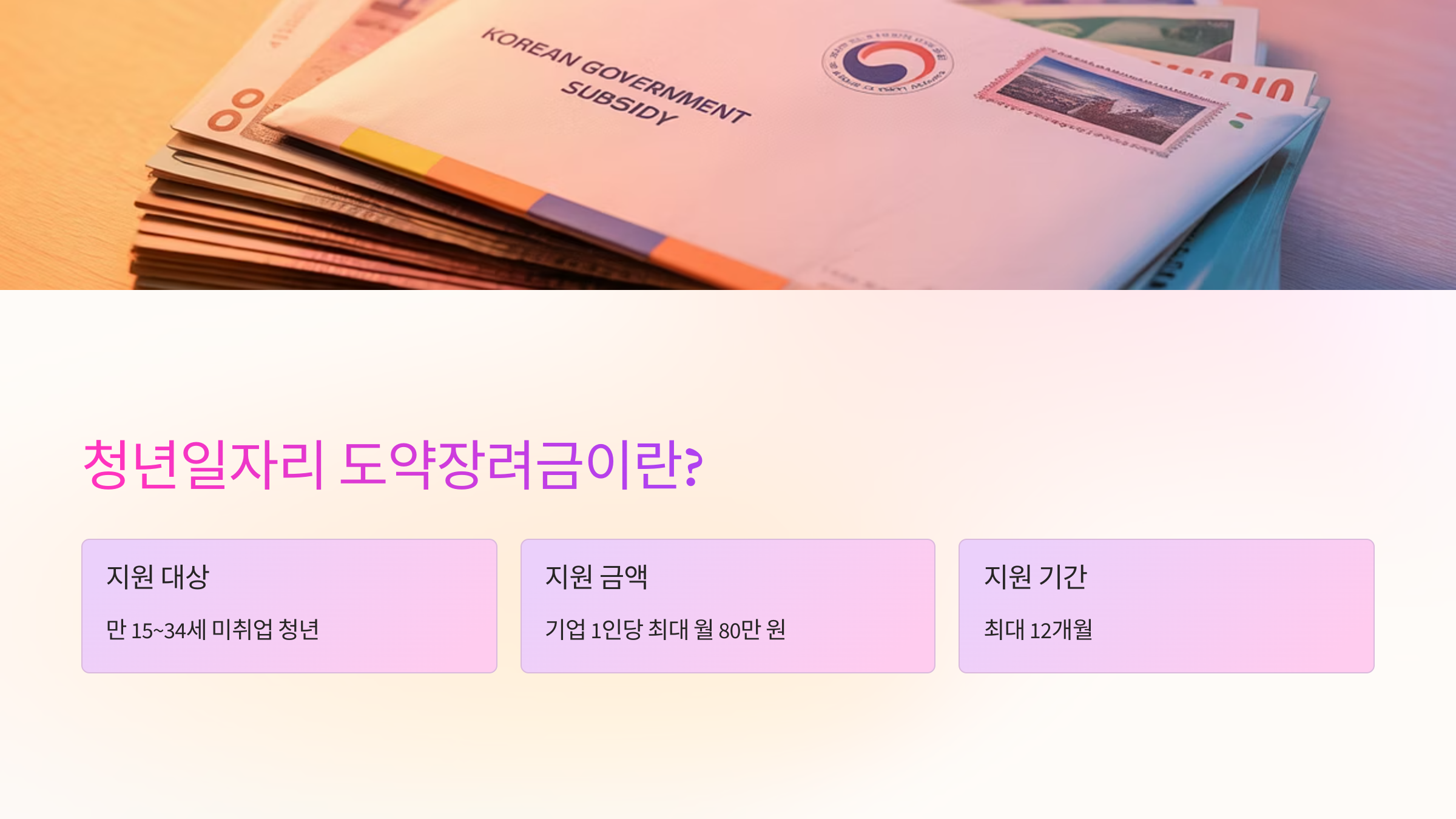 청년일자리 도약장려금이란?