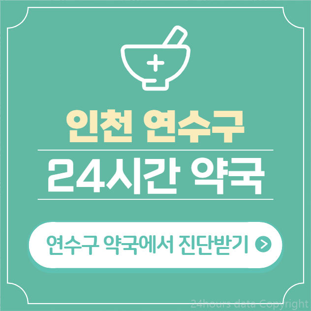  인천 연수구 24시간 약국 찾기 | 휴일 야간 심야 일요일 당번약국 30곳