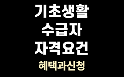  기초생활수급자 자격요건