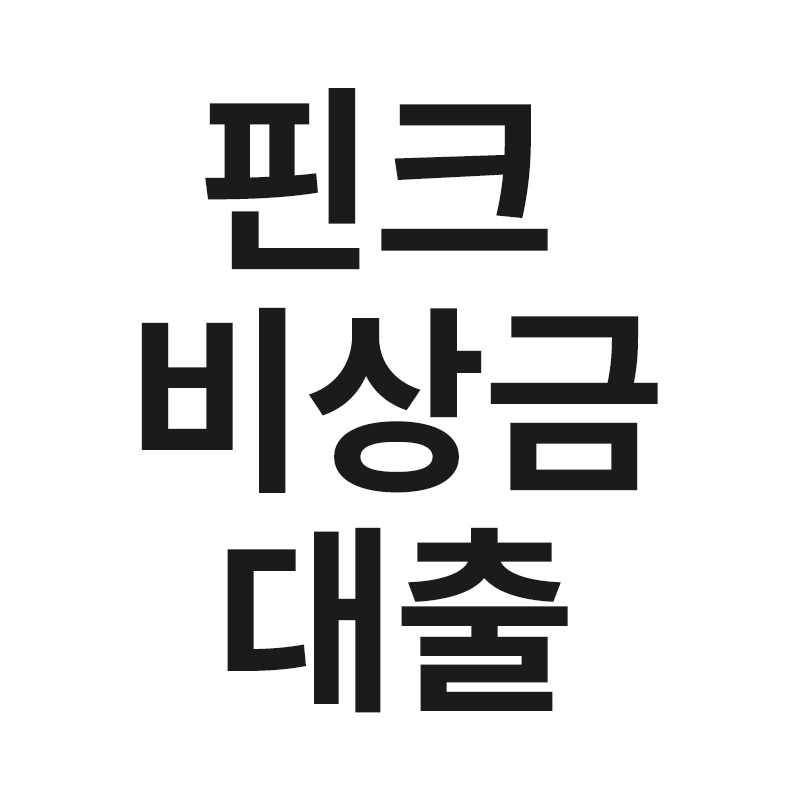  핀크 비상금대출을 알려드립니다