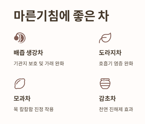 마른기침에 좋은 차