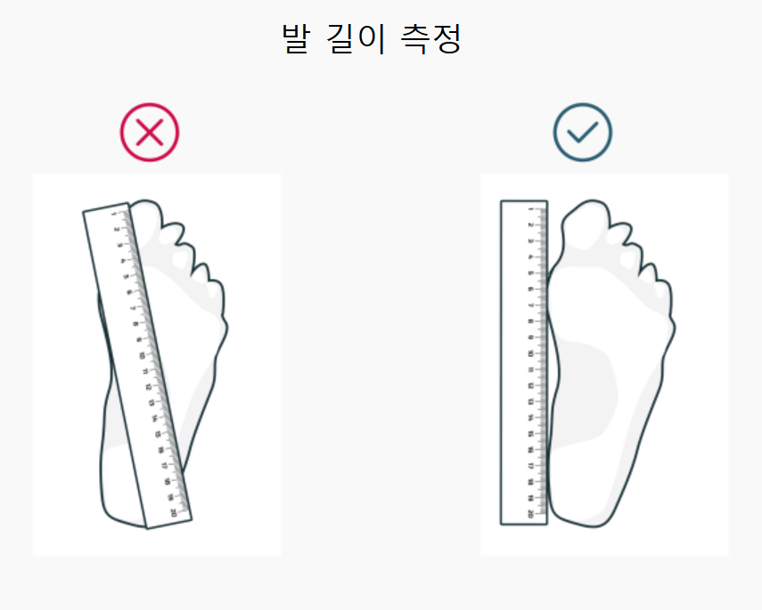  신발 사이즈 측정 방법