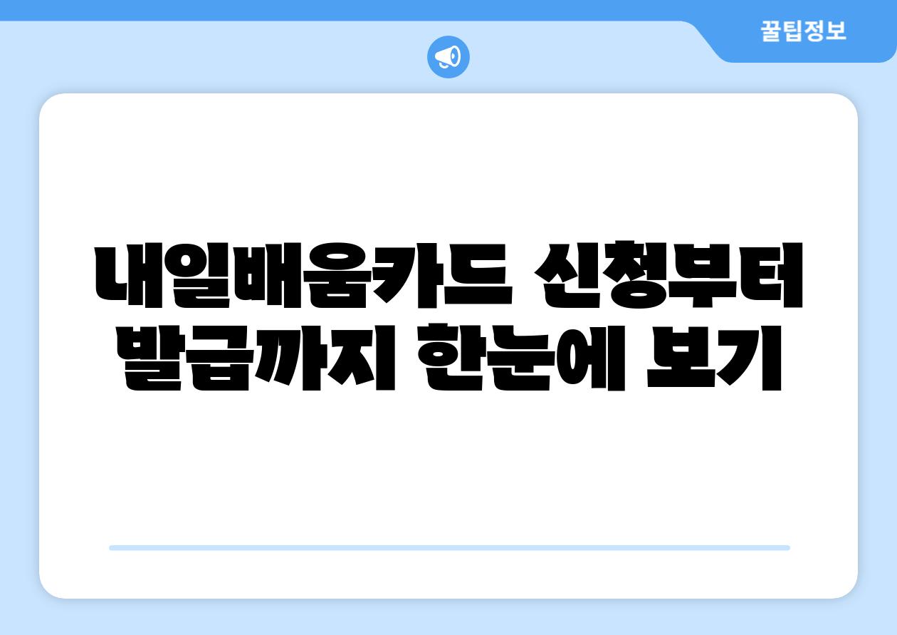 내일배움카드 신청부터 발급까지 한눈에 보기