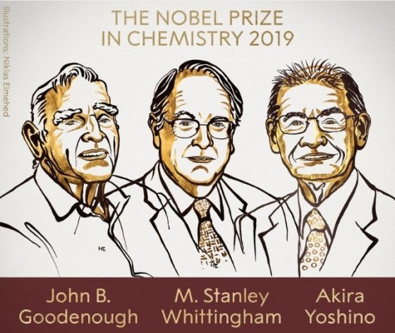 리튬이온배터리 연구 개발로 노벨상을 수상한 과학자들