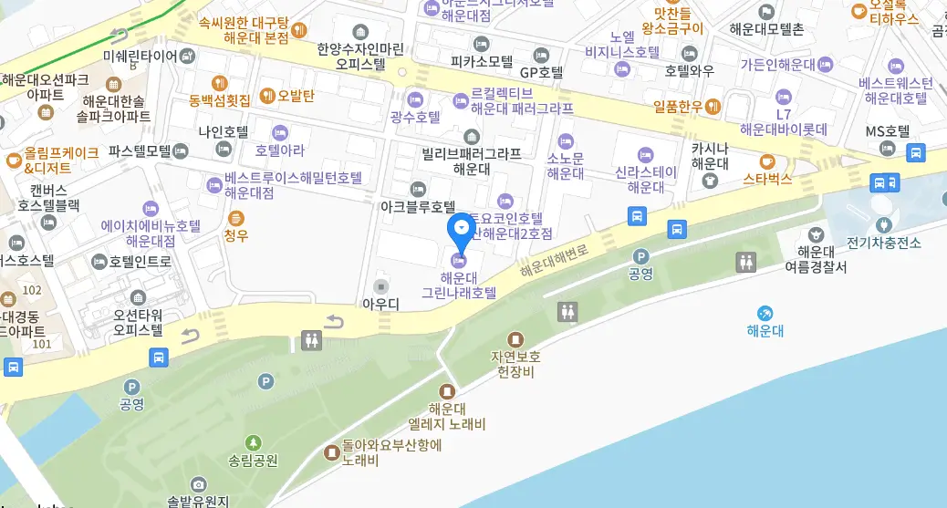 그린나래-호텔-지도약도-사진