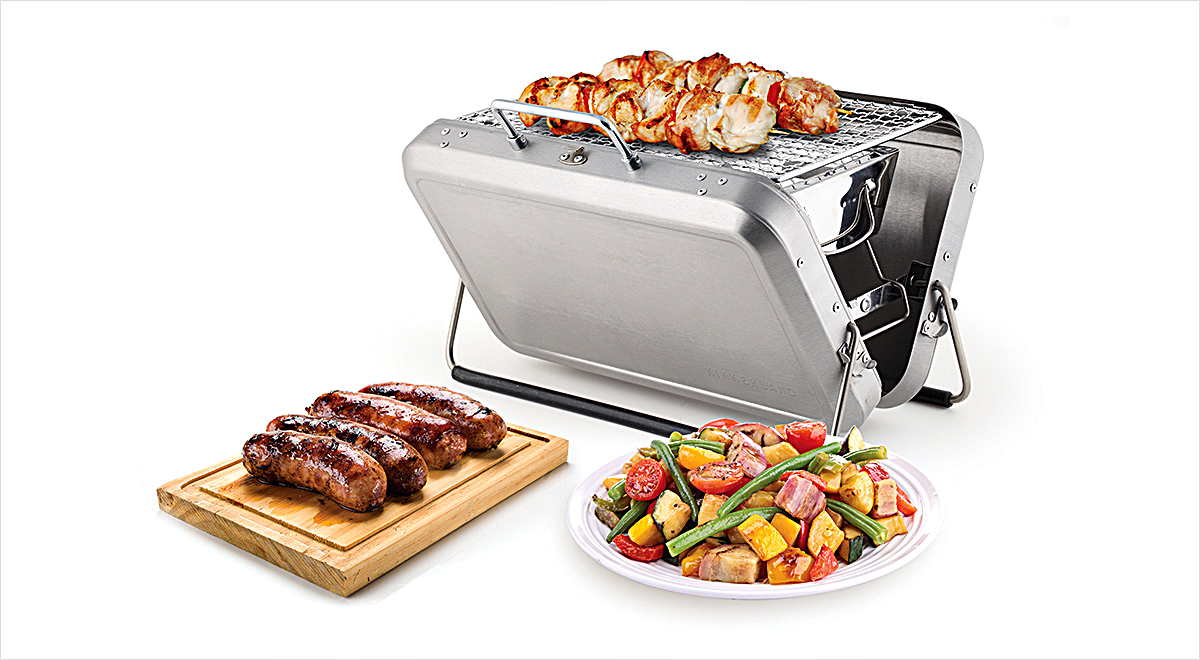  Let's BBQ(렛츠 비비큐); 젊은 캠퍼들을 위한 수트 케이스를 닮은 휴대용 비비큐 그릴(BBQ Suit Case)