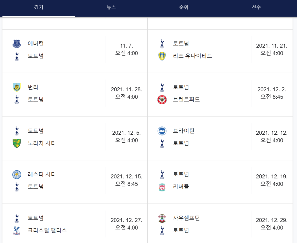 경기일정중계 쿠팡플레이 스포티나우 프리미어리그 EPL 개막 토트넘 3