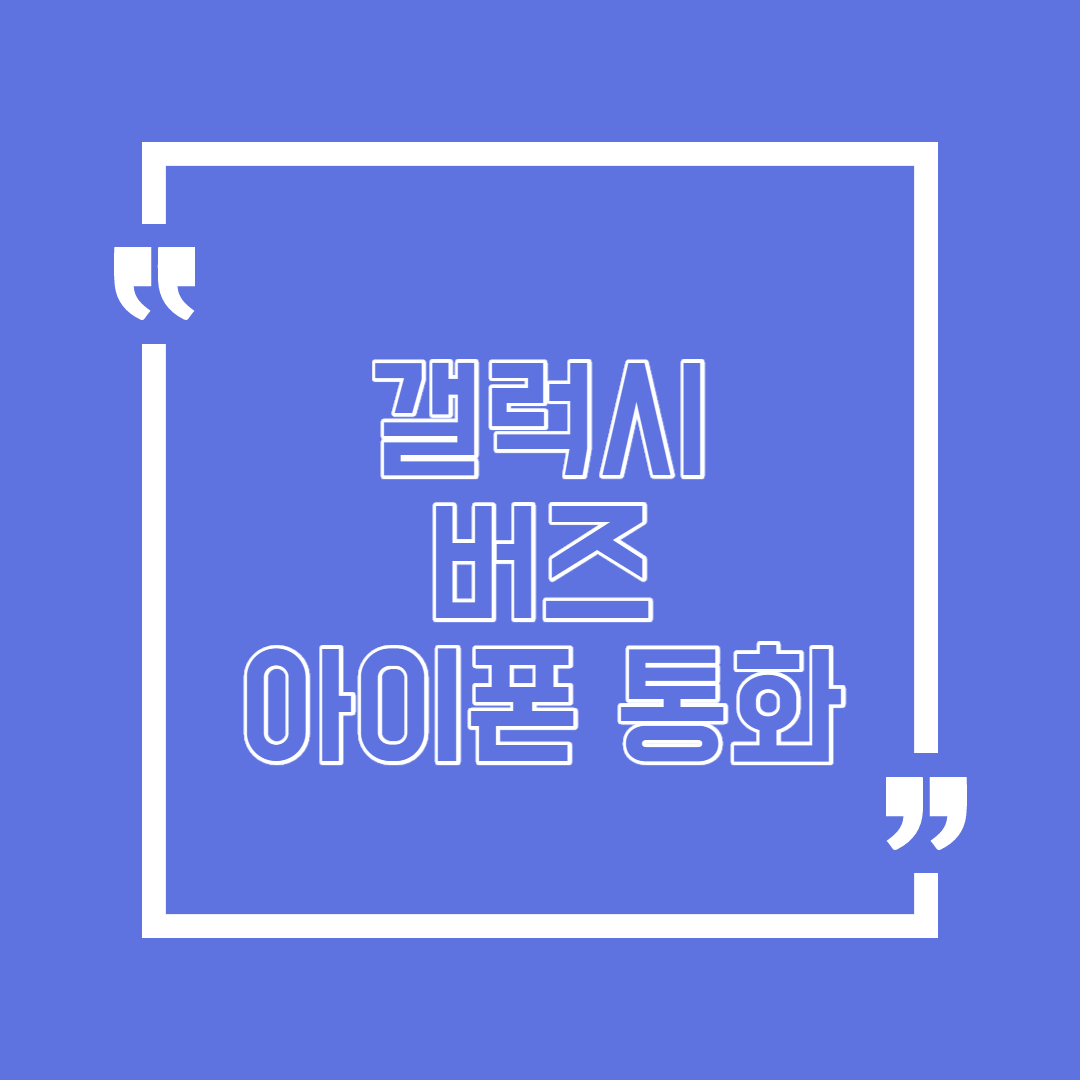  갤럭시 버즈 아이폰 통화 알 수 있는 내용