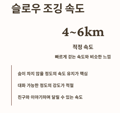 슬로우 조깅 속도
