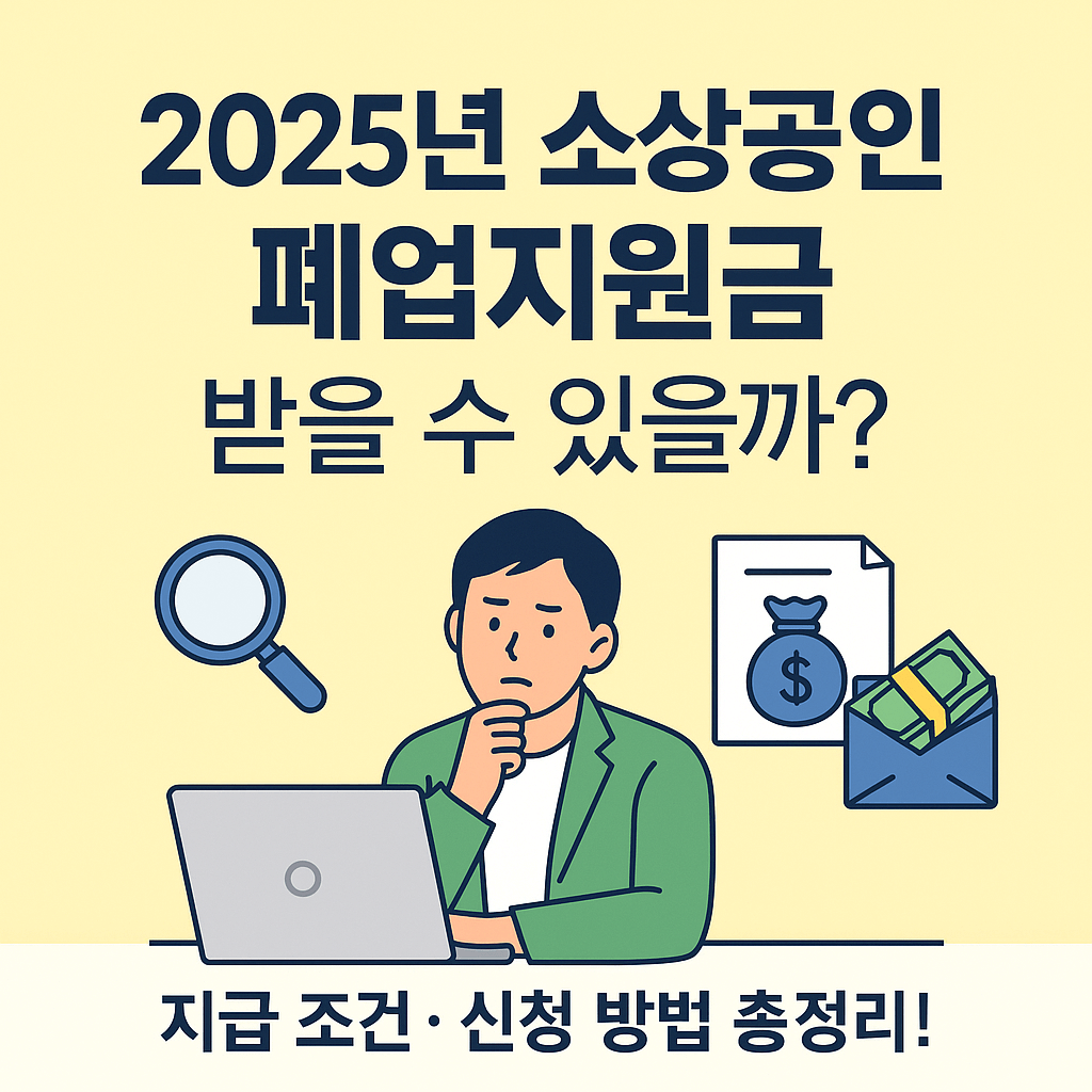 2025년 소상공인 폐업지원금 신청 방법: 단계별로 쉽게 따라 하기