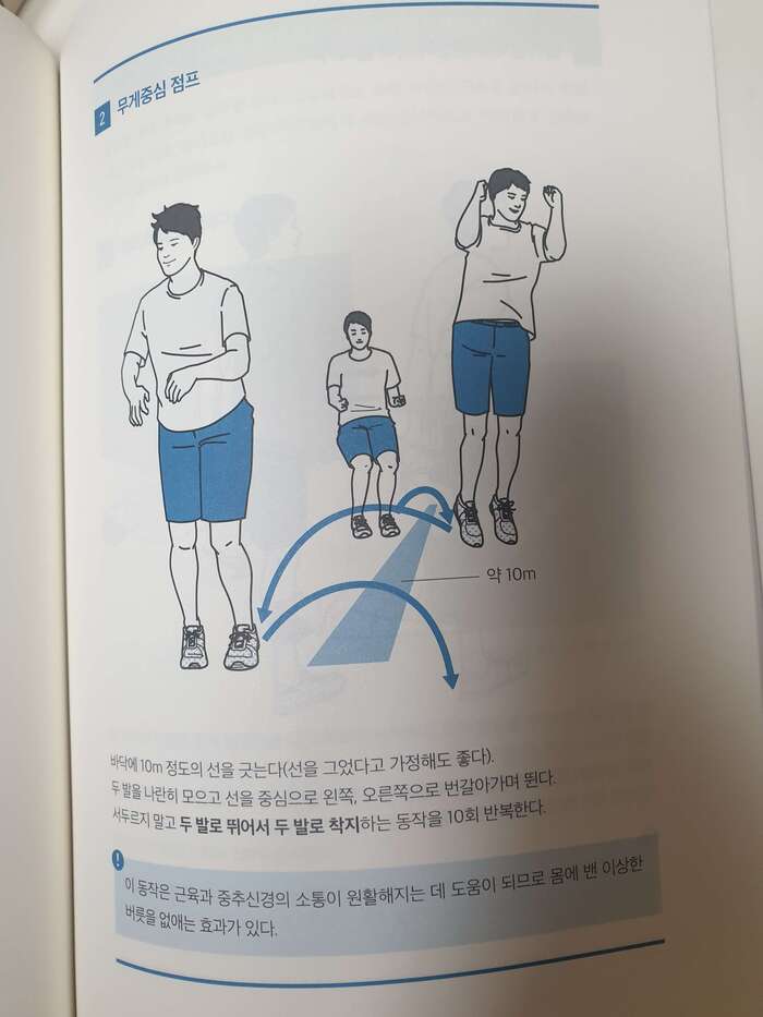 초기화 준비동작 : 무게중심 점프