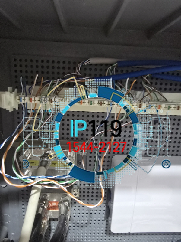 가정집 1회선 선로 포설 및 단자함 전문 배열 공사 작업 사례입니다