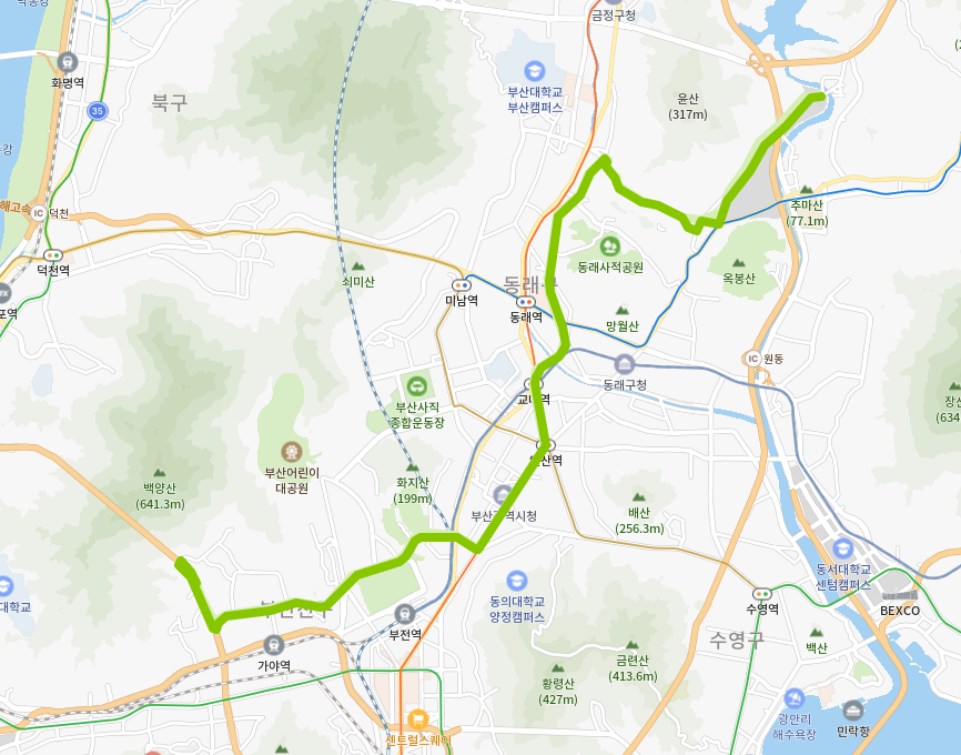  부산 179번 버스 노선, 시간표(첫차,막차)  회동동, 온천장역, 교대역, 부산광역시청