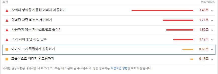 수정 후 세부개선 추천 내역