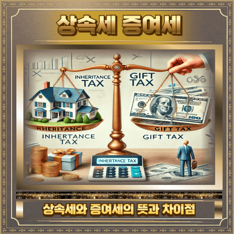 상속세 증여세 뜻과 차이점