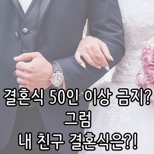  결혼식 50인 이상 금지? 그럼 내 친구 결혼식은?!