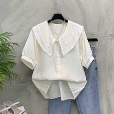  선물하기 좋은 빅카라블라우스 제품 참 맘에드는군요