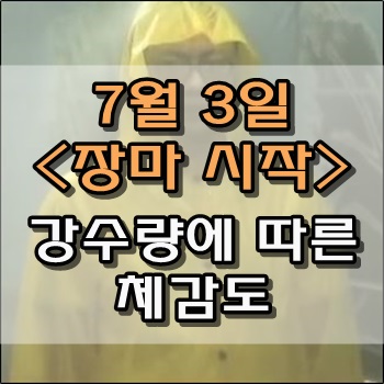  장마 시작, 강수량으로 알아보는 체감도