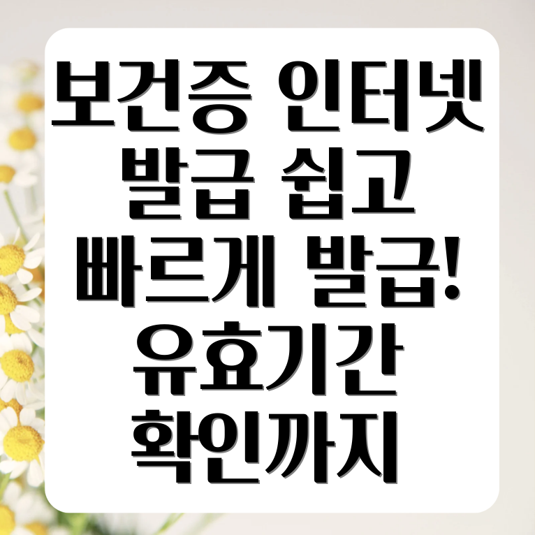 보건증 인터넷 발급