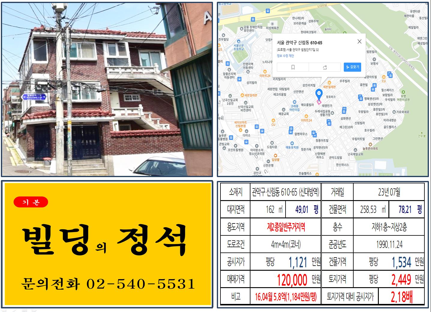 관악구 신림동 610-65번지