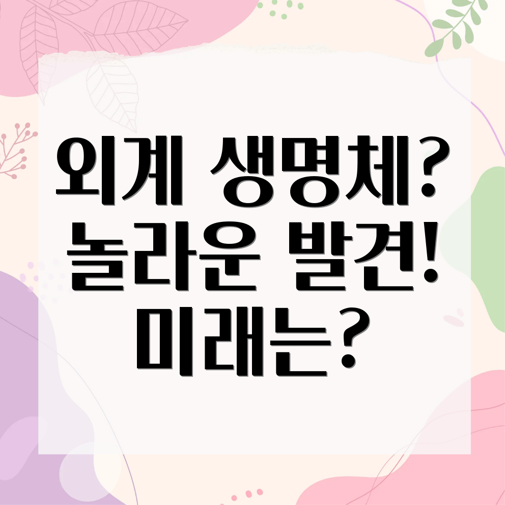 외계 생명체 존재 가능성