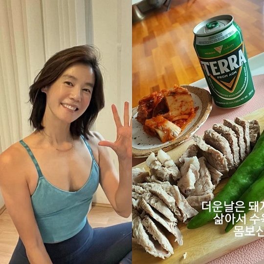  '김호진' 김지호, 대낮부터 술 한 잔! 오늘은 요가 안하나봐 [사진]