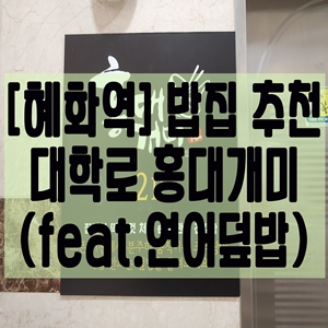  [혜화역] 밥집 추천…대학로 홍대개미(feat.연어덮밥)