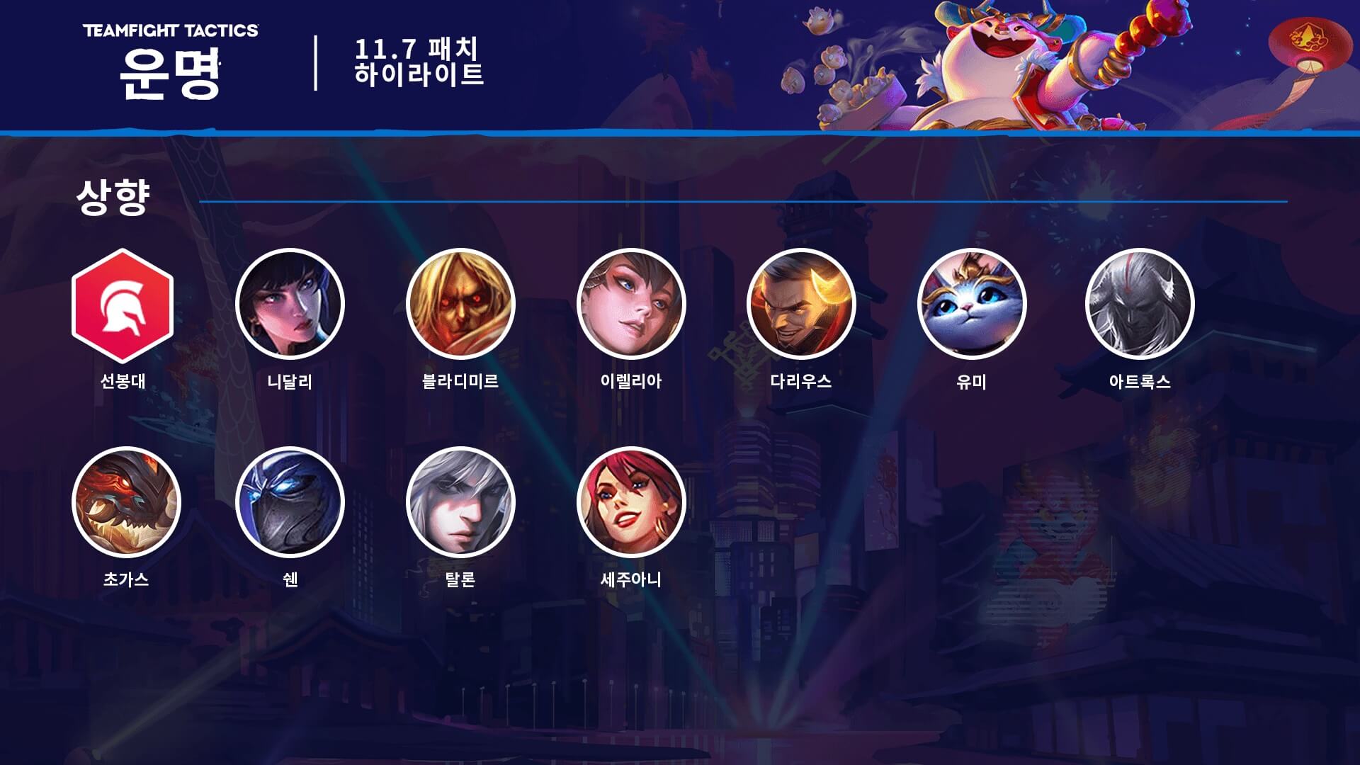  [TFT] 롤토체스 전략적 팀전투 11.7 업데이트 패치
