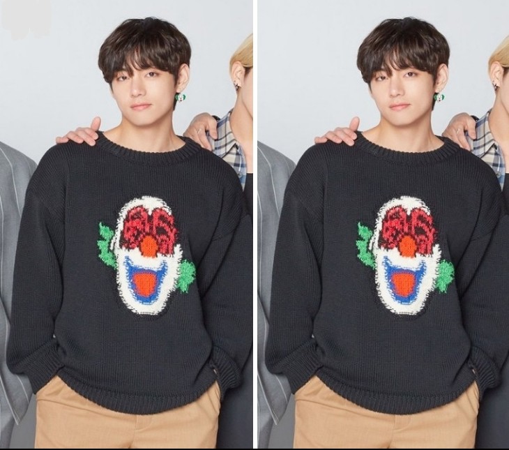  BTS 방탄 V 의 스웨터