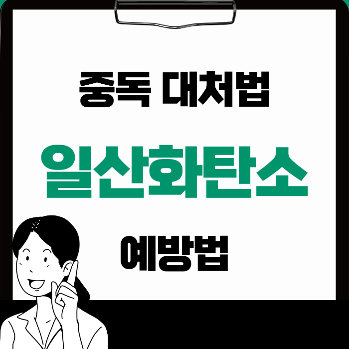  일산화탄소 중독 대처, 예방 하는 방법