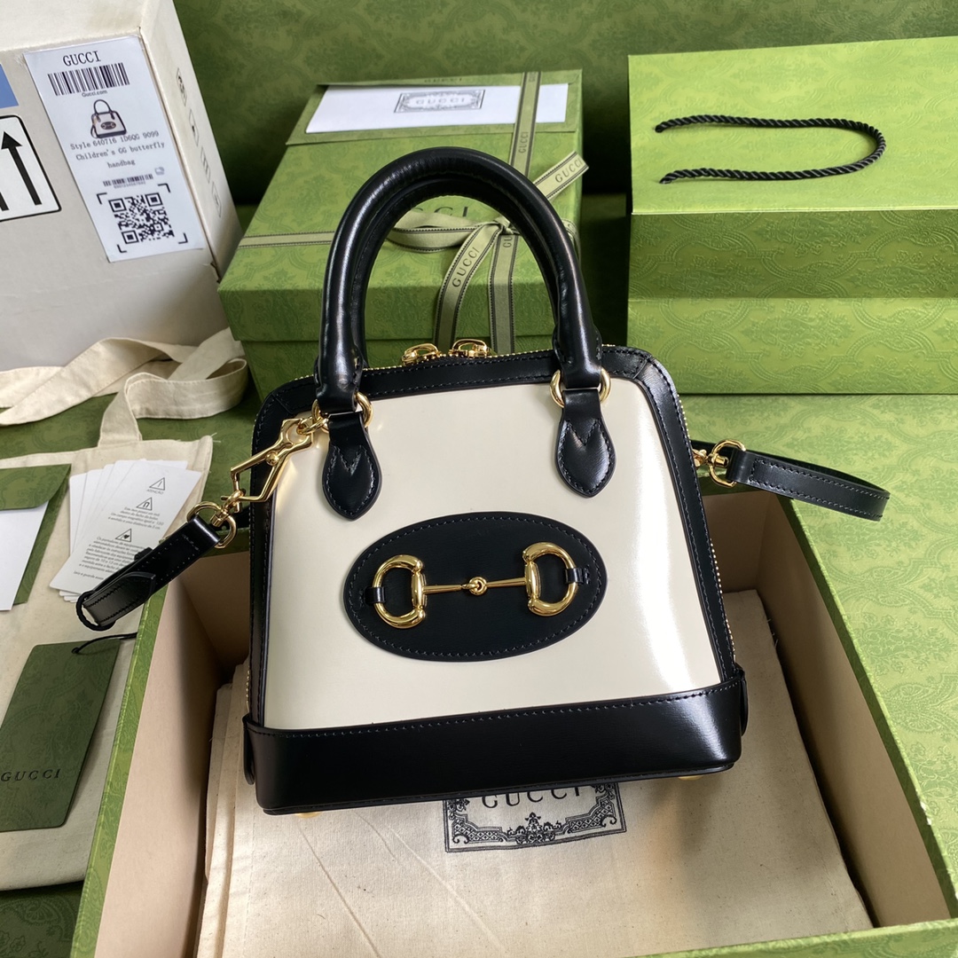  [GUCCI] 구찌 홀스빗 1955 미니 탑 핸들백 640716 1D6QG 9099