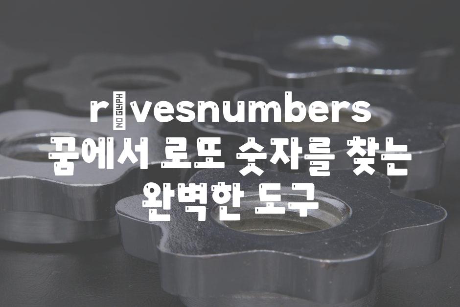 rêvesnumbers 꿈에서 로또 숫자를 찾는 완벽한 도구