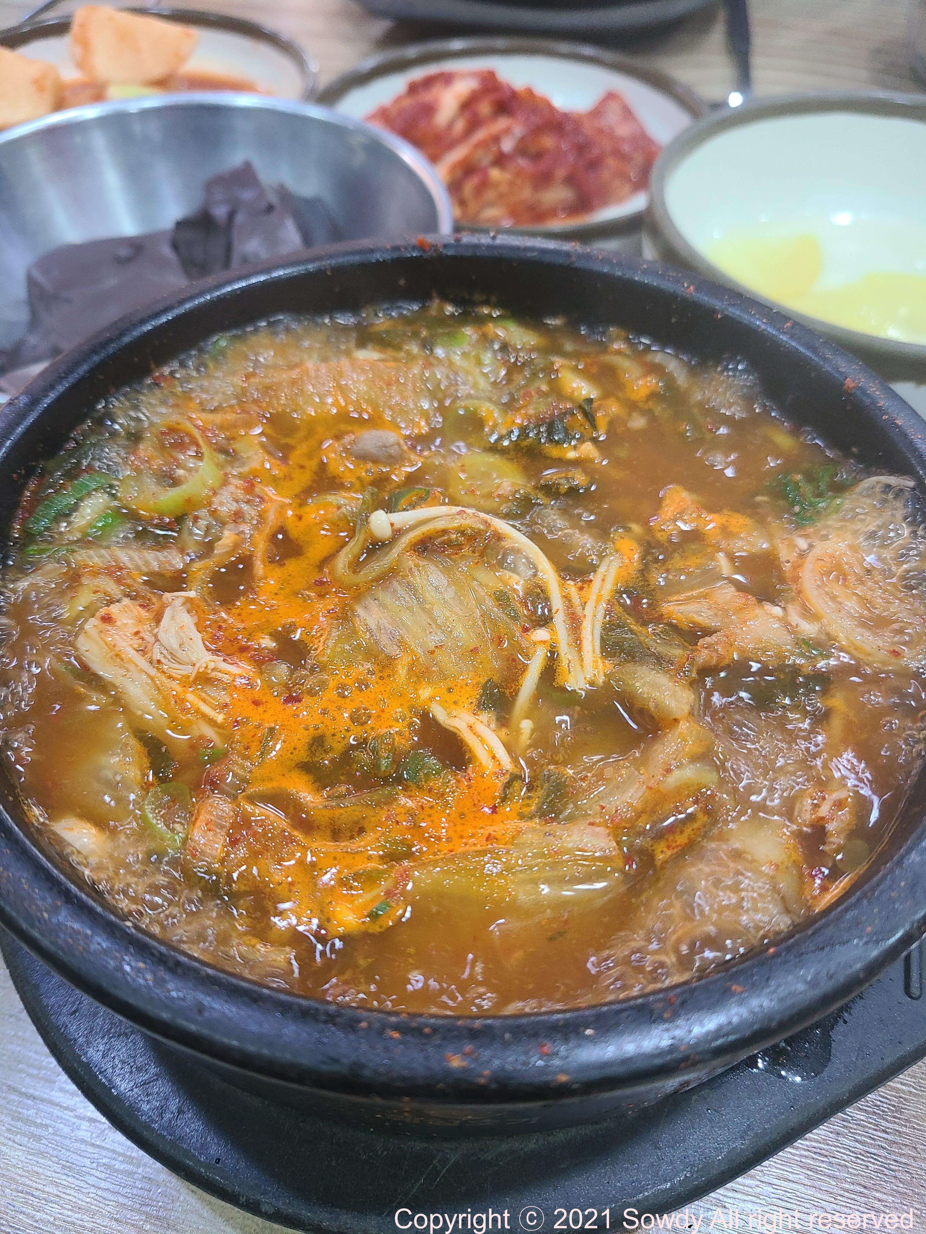 수원 갈비살 해장국의 술국