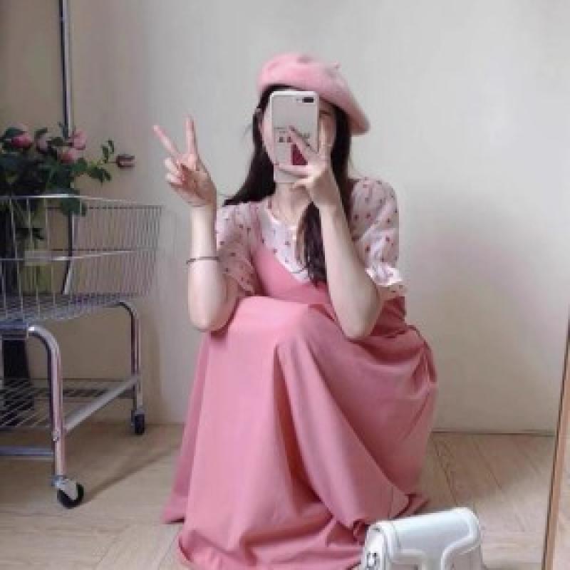 페이크핑크투피스 Z296