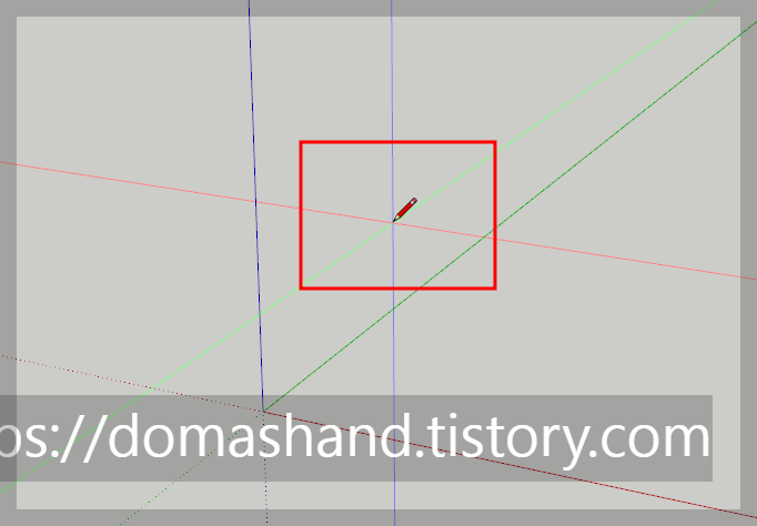 스케치업 크로스헤어 모습