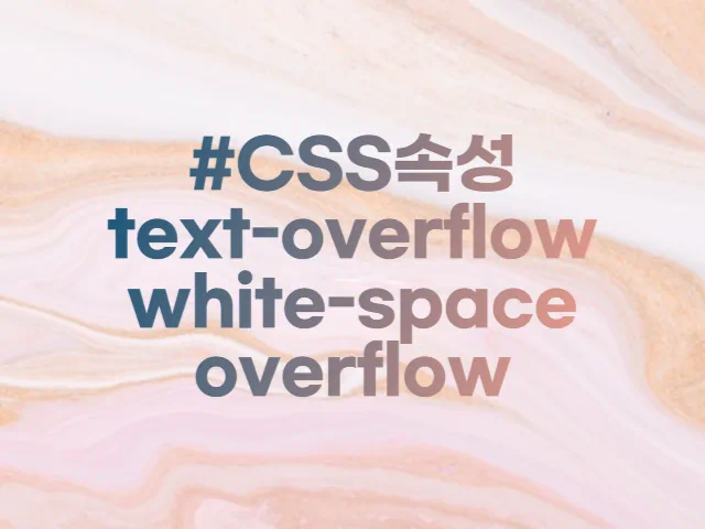 CSS| white-space, overflow 속성 예시