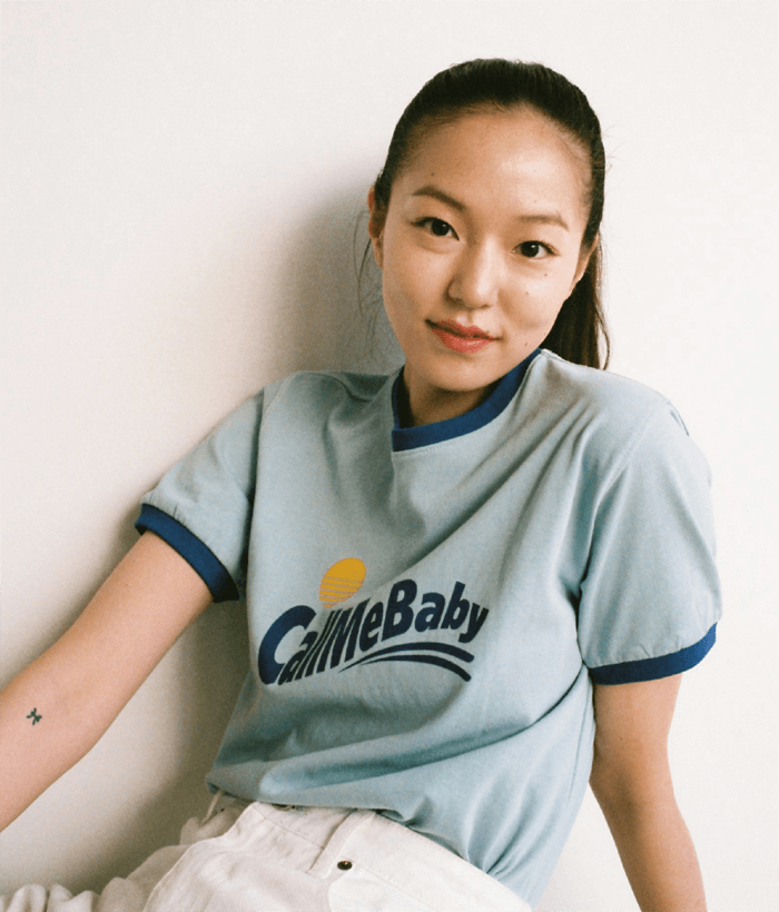  소시탐탐 (2회) 써니 반팔티 _ 콜미베이비 스카이블루 링거 반팔 티셔츠
