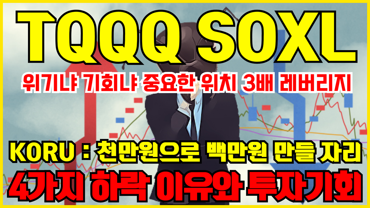  KORU 천만원으로 백만원 버는 자리 | 3배 레버리지 ETF 투자전략 ( TQQQ UPRO SOXL 미국주식 전망 )