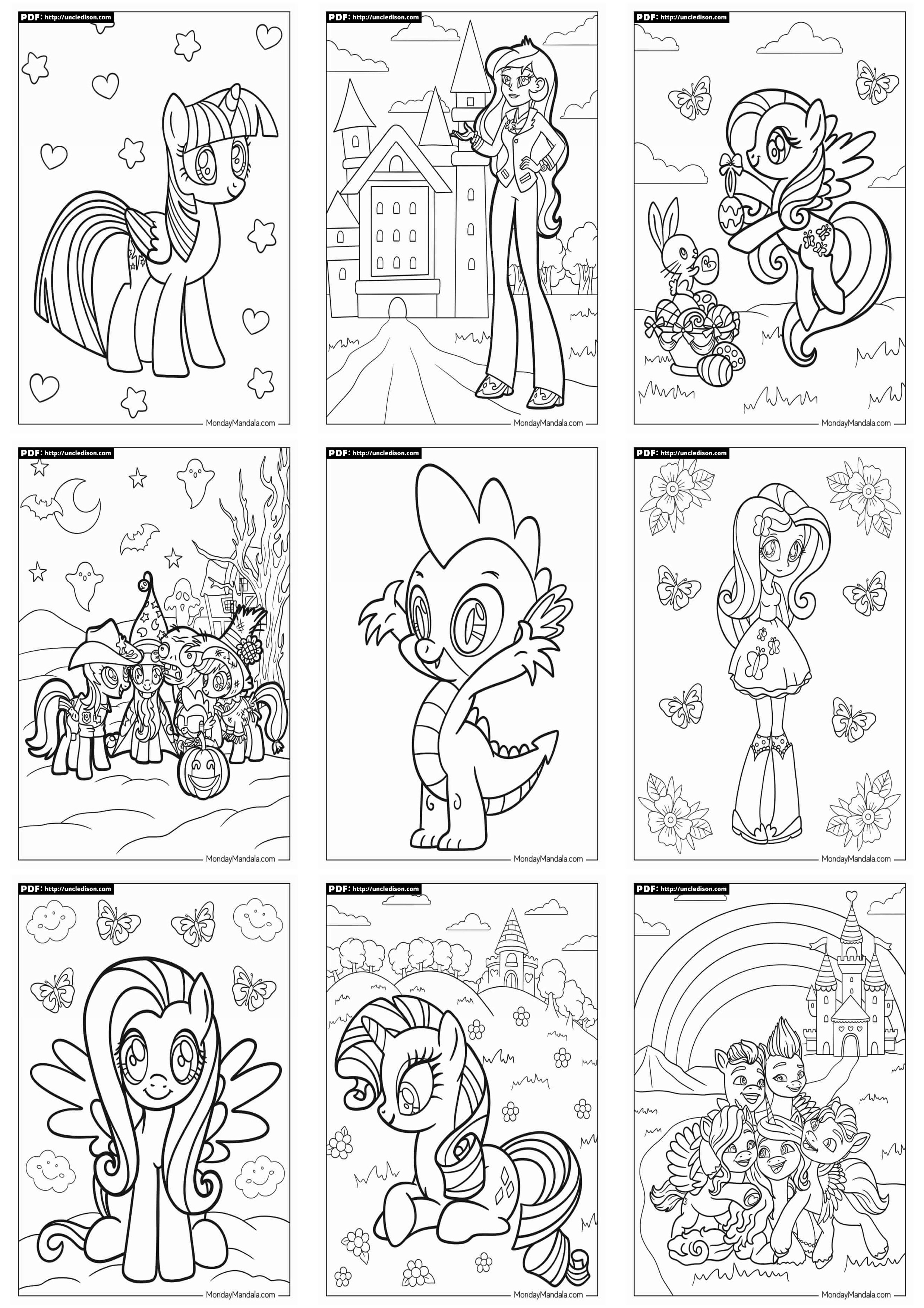 마이리틀포니 색칠공부 무료도안 My little pony coloring page